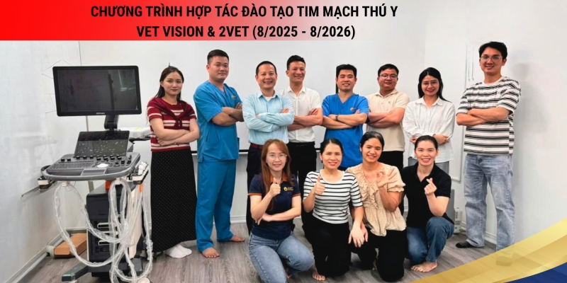 CHƯƠNG TRÌNH HỢP TÁC ĐÀO TẠO TIM MẠCH THÚ NHỎ 2VET x VET VISION
